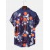 Mens Pumpkin   Skull Halloween Print Short Sleeve All Matched Shirts