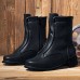 Men Vintage Comfort Square Toe Mid  calf Western Boots