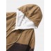 Men Vintage Teddy Patch Strip Pocket Baseball Collar Pockets Coats