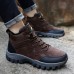 Men PU Leather Warm Lined Hiking Snow Outdoor Boots